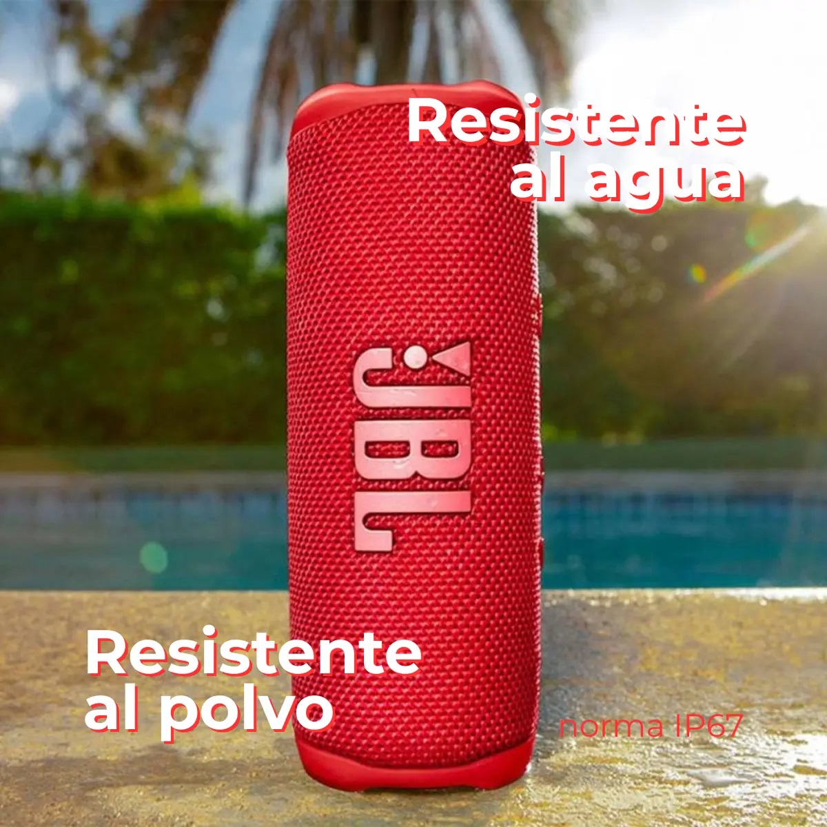 PARLANTE JBL BT POTENTE Y RESISTENTE FLIP 6 ROJO - Image 2
