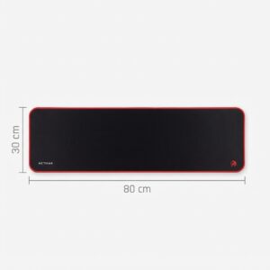 MOUSE PAD GAMER 80 X 30 CM LATERALES BORDADOS ROJO NETMAK NM-MP756