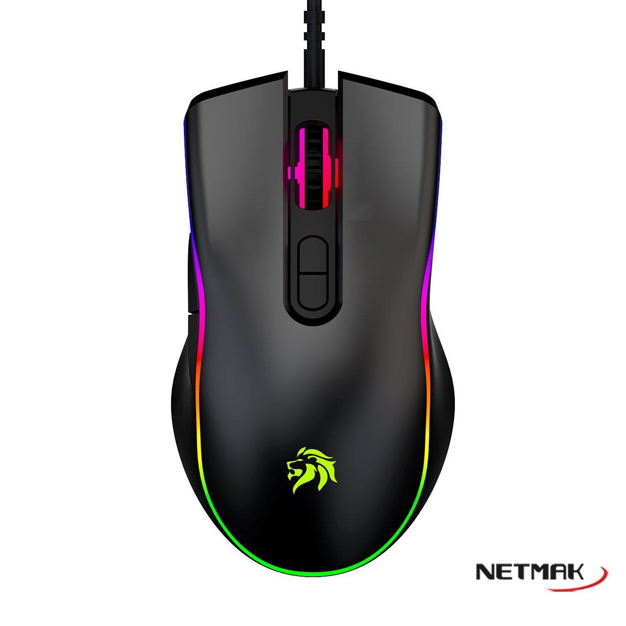 MOUSE GAMER 70 LED RGB USB NEGRO NETMAK NM-GM53 - Image 2