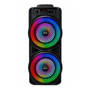 PARLANTE BT DINAX LAS VEGAS 59CM ALTO X 25CM ANCHO (DOBLE BOCINA) X8" / CON MICROFONO / 1200W