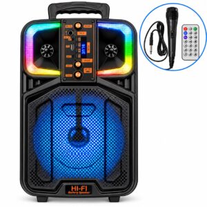 PARLANTE PORTATIL YX-H833 BLUETOOTH 8" - MICROFONO - CONTROL REMOTO - RGB